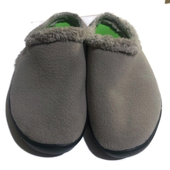 Oofos Oocoozie Mule Men\'s Comfort Recovery Slip On Shoes Gray  Sherpa Sz 11 main image 5